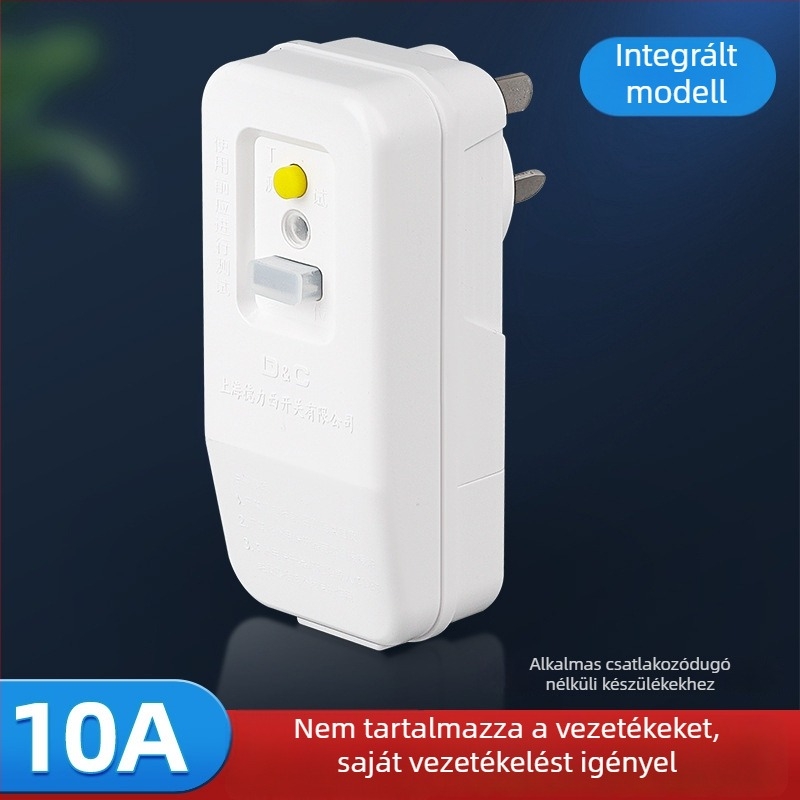 Szivárgásvédett dugaszolókapcsoló, 10A-16A, nagy teljesítményű készülékekhez, klíma és elektromos bojler számára