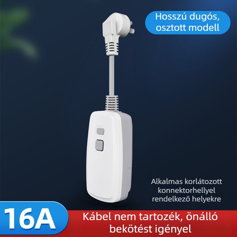 Szivárgásvédett dugaszolókapcsoló, 10A-16A, nagy teljesítményű készülékekhez, klíma és elektromos bojler számára