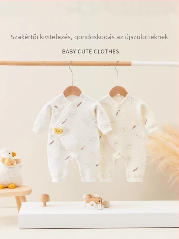 100% pamut újszülött body hosszú ujjú, vastagabb tavasz–őszre, uniszex