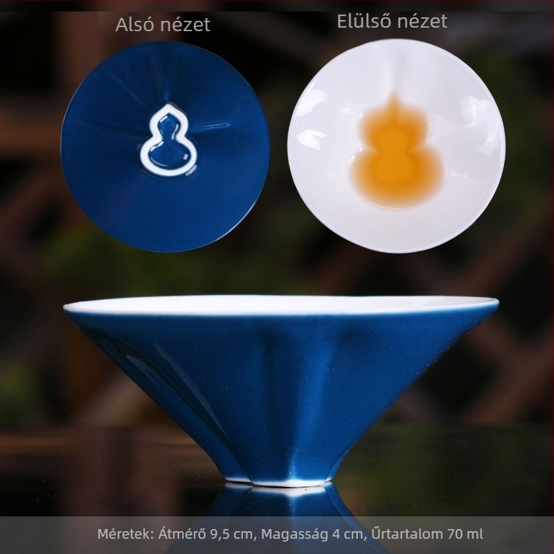 Fulu porcelán teáscsésze, mester teáscsésze, egyéni kóstoló teához, személyes kerámia teáskészlet, kreatív tök alakú csésze