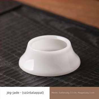 Ice Jade porcelán teáscsésze szeparátorral, teamegosztó csésze, kézben tartható fehér porcelán, nagy kapacitás
