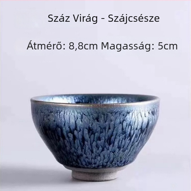 Jianzhan teáscsésze virágmintás tál láb nélkül, eredeti ásványi anyagból, mesteri kóstolóedény, vas alapú csésze, egy darabos csésze, új kínai stílus