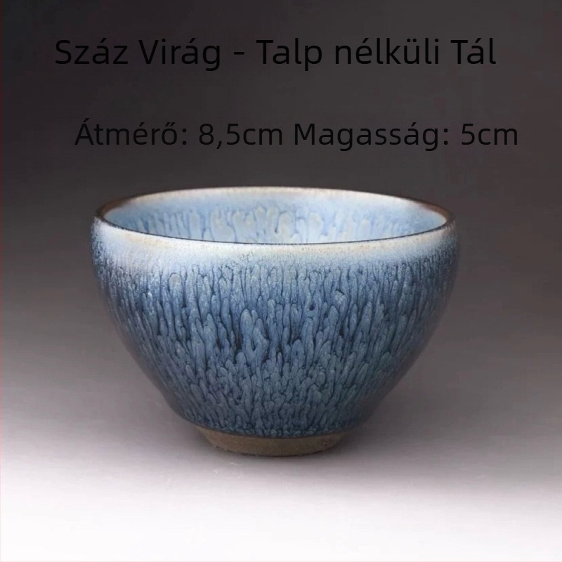 Jianzhan teáscsésze virágmintás tál láb nélkül, eredeti ásványi anyagból, mesteri kóstolóedény, vas alapú csésze, egy darabos csésze, új kínai stílus