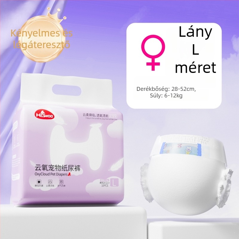 Kutyapelenka hím- és nőstény kutyáknak, megerősített szivárgásvédelmi, higiéniai nadrágok