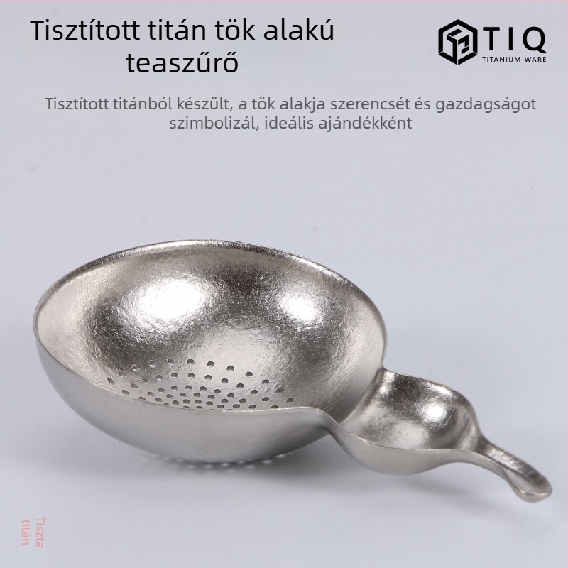 Titánium teafilter tök alakú szűrővel Gongfu teáskészlethez
