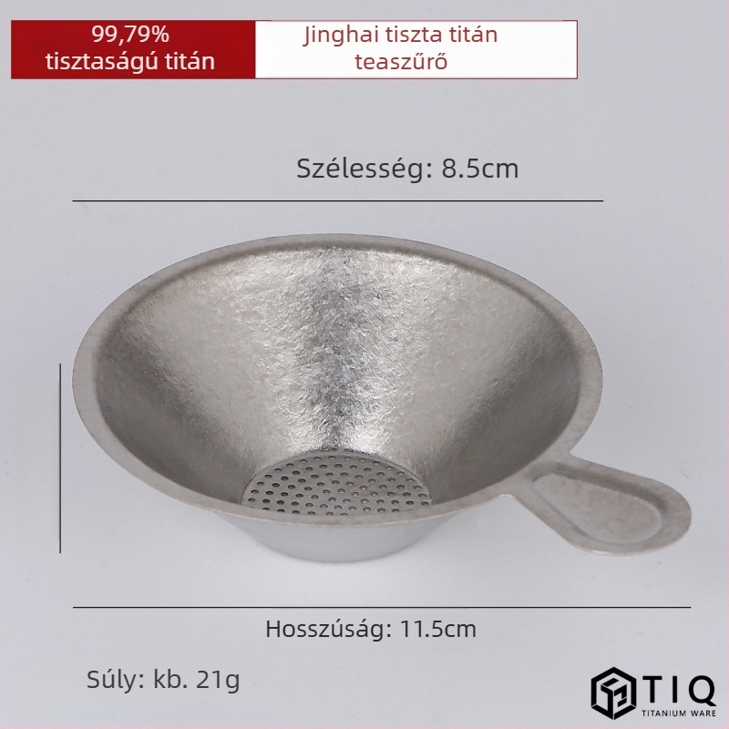 Titánium teafilter tök alakú szűrővel Gongfu teáskészlethez