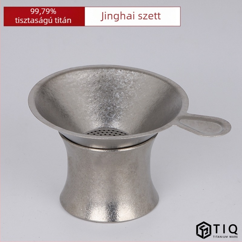Titánium teafilter tök alakú szűrővel Gongfu teáskészlethez