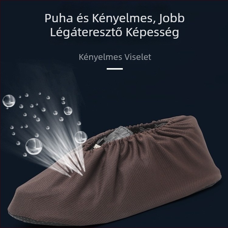 Hálós anyagú cipővédők belső használatra, csúszásmentes talppal, moshatható, felnőtteknek, extra nagy méret, lélegző, porvédő.