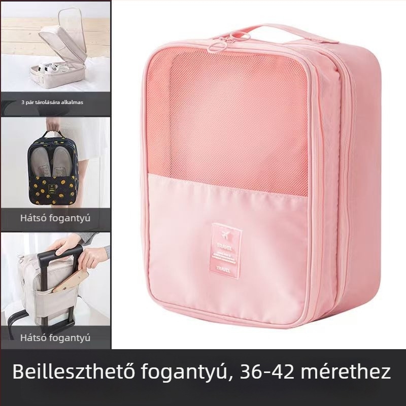 Többszintes utazótáska cipők tárolására, hordozható, vízálló és porálló