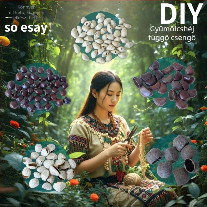 DIY kagylókkal készült harangszerelés – kézzel készített harang, vízhangú hangzás, autóba szerelhető dísz