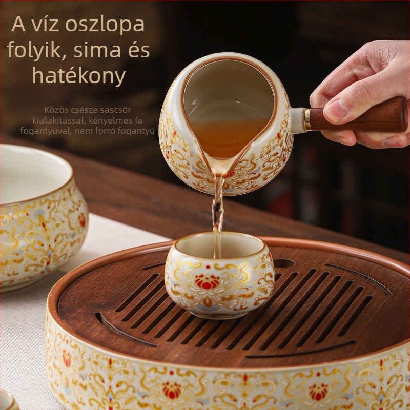Kerámia Kung-fu teáskészlet ajándékdoboza otthoni használatra, kínai stílus, 6 személyre, testreszabható