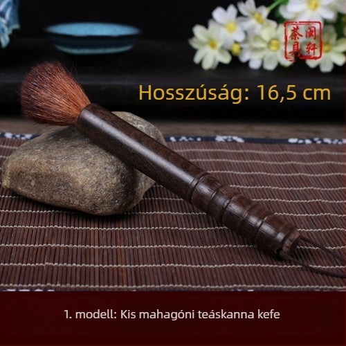 Teaceremónia ecsetkészlet bambusz- és ébenfaanyagból teáskannák tisztításához