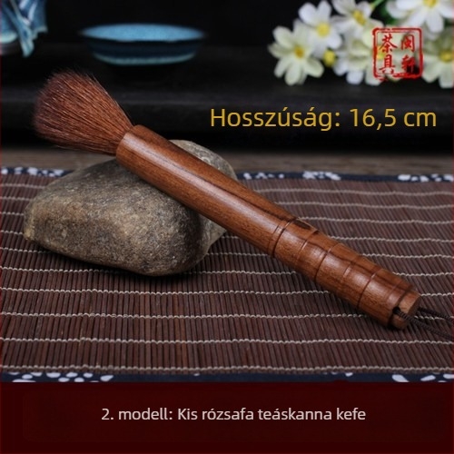 Teaceremónia ecsetkészlet bambusz- és ébenfaanyagból teáskannák tisztításához