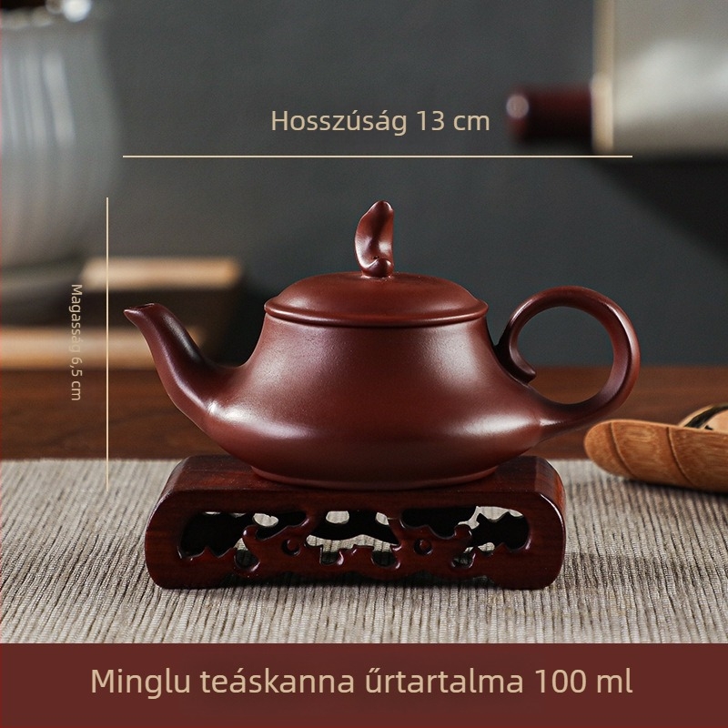Chaozhou Zhu Ni lila agyag teáskanna – kézzel készített, kis kapacitású teáskészlet