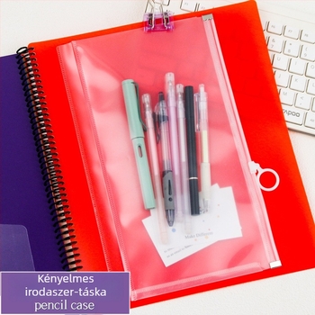 Színes spirálkötésű mappa A4-es dokumentumokhoz, irodai papírok rendezése