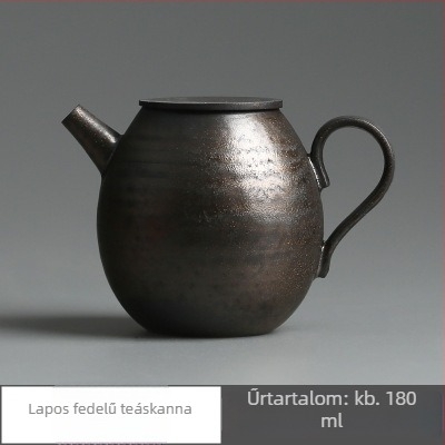 Kézzel készült kerámia teáskanna arany glazúrral, Zen stílus, golyó-szűrővel, kung fu tea készlet, egy darab