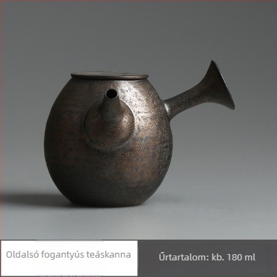 Kézzel készült kerámia teáskanna arany glazúrral, Zen stílus, golyó-szűrővel, kung fu tea készlet, egy darab