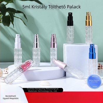 5ml kristályaljú újratölthető parfümös üveg – üveg, utazáshoz és kozmetikumokhoz