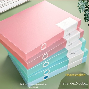 Átlátszó A4-es irattartó doboz, vastag műanyagból, merev tok