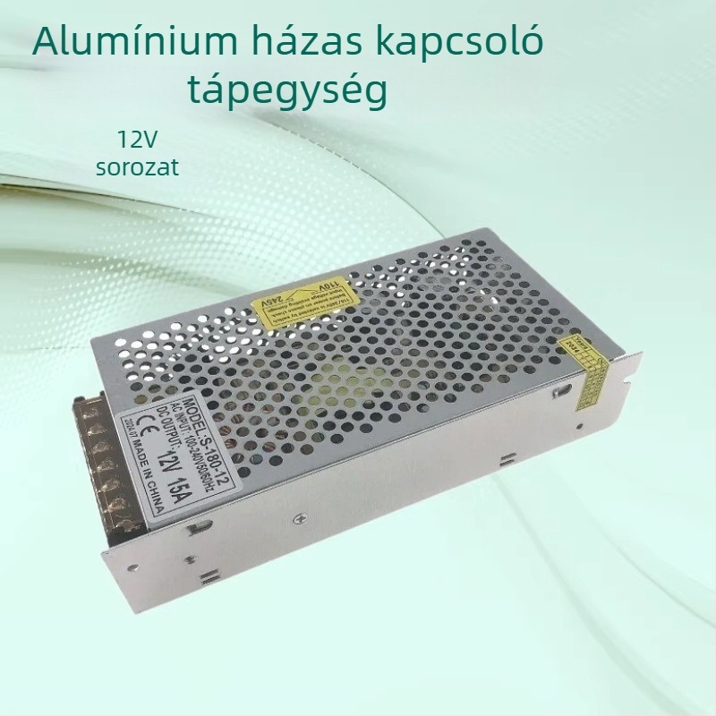 AC220-tól 12V DC-re kapcsolóüzemű tápegység központi felügyelettel LED fénydobozhoz, 5A/10A/20A