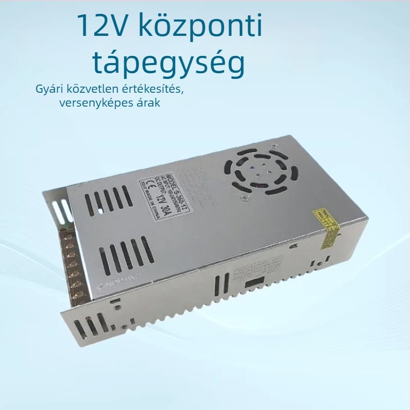 AC220-tól 12V DC-re kapcsolóüzemű tápegység központi felügyelettel LED fénydobozhoz, 5A/10A/20A