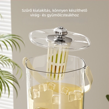Nagy kapacitású hideg italok tartálya csappal — citromos gyümölcs tea infúzor, otthoni használatra