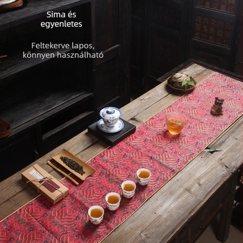 Zen-stílusú teásasztalterítő pamut-lin anyagból, teázó törlő és alátét
