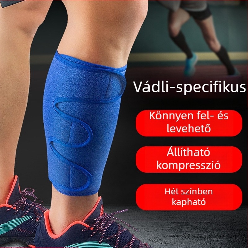 Állítható nyomású vádliprotector, lábszárvédő kültéri sportokhoz, uniszex, alkalmas túrázásra, kerékpározásra, futásra és futballra