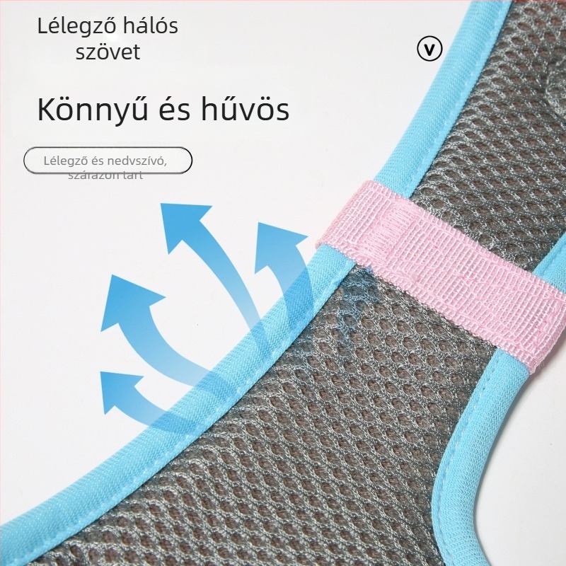 Nyereg-stílusú kutyapóráz és mellény-stílusú hám kis- és közepes méretű kutyáknak