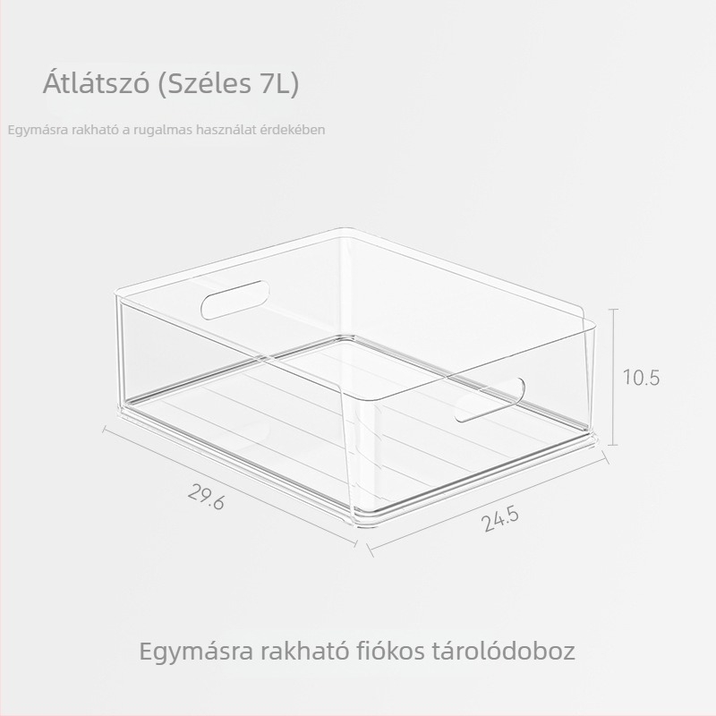 Átlátszó asztali irattartó és irodai kellékek szervezője, fiókos és egymásra tehető