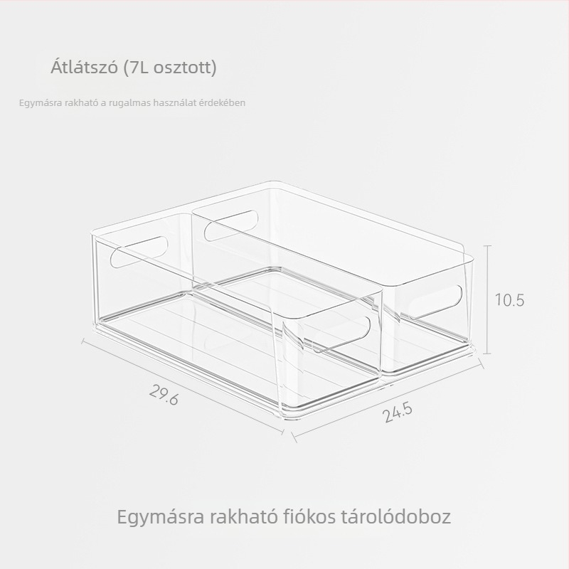 Átlátszó asztali irattartó és irodai kellékek szervezője, fiókos és egymásra tehető