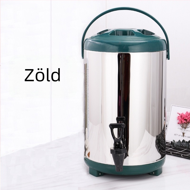 Rozsdamentes acél 304 tej-tea vödör, nagy kapacitású szigetelt tartály kereskedelmi használatra, teaházhoz