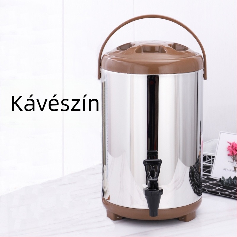 Rozsdamentes acél 304 tej-tea vödör, nagy kapacitású szigetelt tartály kereskedelmi használatra, teaházhoz
