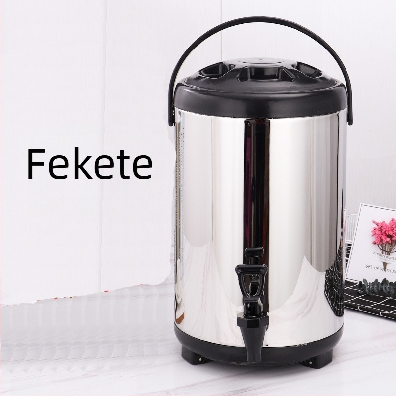 Rozsdamentes acél 304 tej-tea vödör, nagy kapacitású szigetelt tartály kereskedelmi használatra, teaházhoz