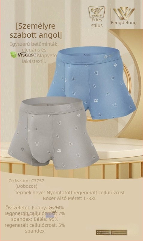 Weidelong férfi modal boxeralsók, légáteresztő és puha, 2 darabos készlet