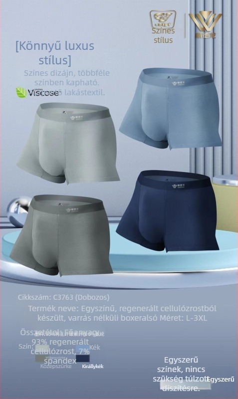 Weidelong férfi modal boxeralsók, légáteresztő és puha, 2 darabos készlet