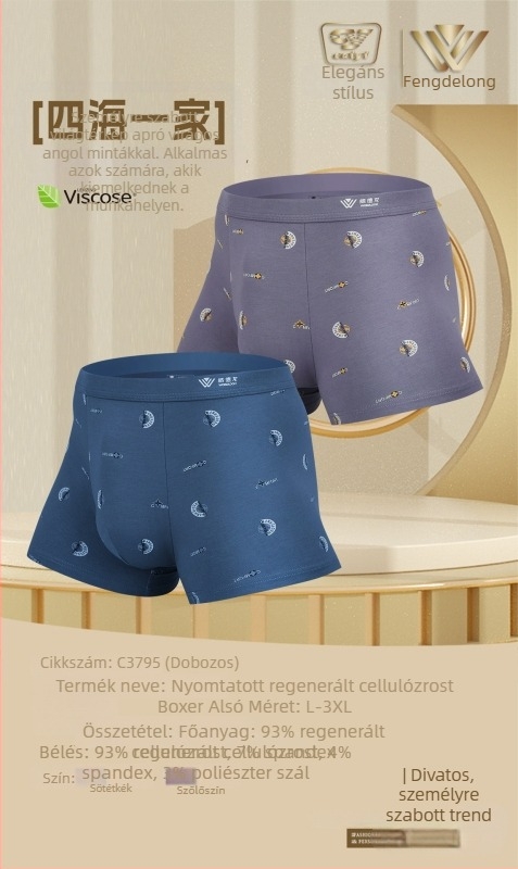 Weidelong férfi modal boxeralsók, légáteresztő és puha, 2 darabos készlet