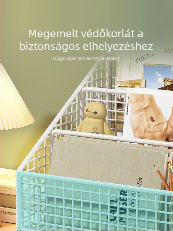 Tömörfa többszintes asztali tárolópolc könyvek, magazinok, képeskönyvek, nassolnivalók és kozmetikumok számára