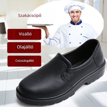 Szakács cipő EVA gumi, fekete, csúszásmentes, vízálló és olajálló konyhai munkacipő