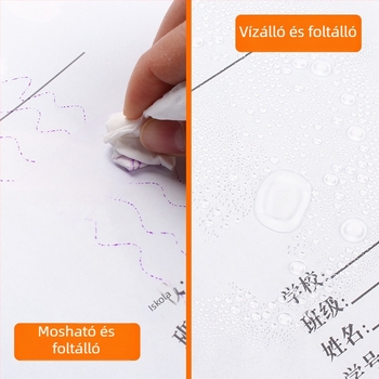 Zhu Ling Niao 2-in-1 vastag A4 könyvborító, átlátszó önmagára ragadó vízálló, 36K/22K füzetekhez, 16K általános iskolába