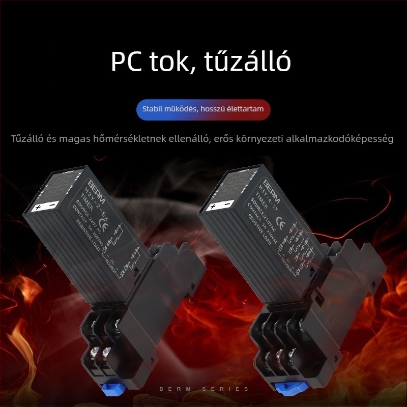 H3Y-2/H3Y-4 időzítő relé digitális kijelzővel, ciklikus időzítés, 24V/220V