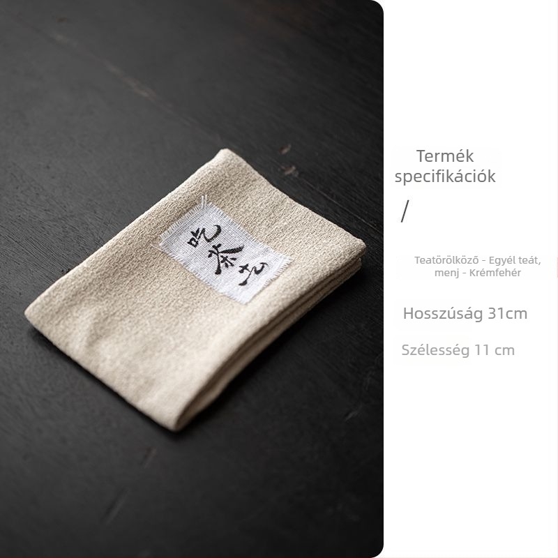 Porcelán teáskészlet teakekendőkkel, kétoldalas poháralátétekkel és vastag teázó alátéttel zen stílusban
