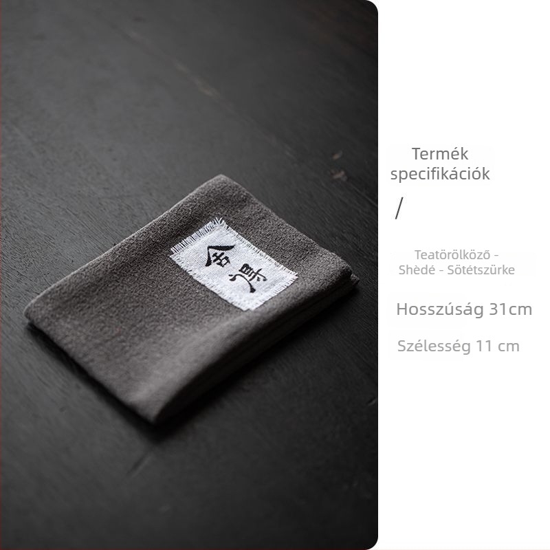 Porcelán teáskészlet teakekendőkkel, kétoldalas poháralátétekkel és vastag teázó alátéttel zen stílusban