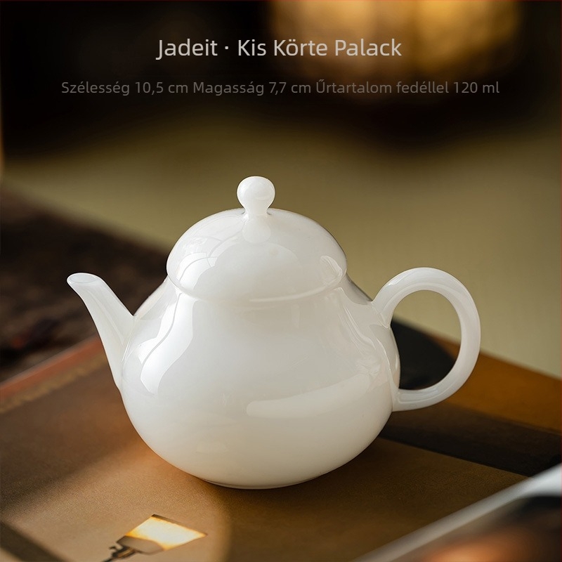 Ice Jade Xishi teáskanna Dehua fehér porcelánból – mini és nagy méretű