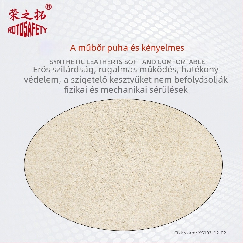 Szigetelt bőr védőkesztyű élő elektromos munkákhoz – vágásálló, áthatolás elleni, kopásálló, lélegző
