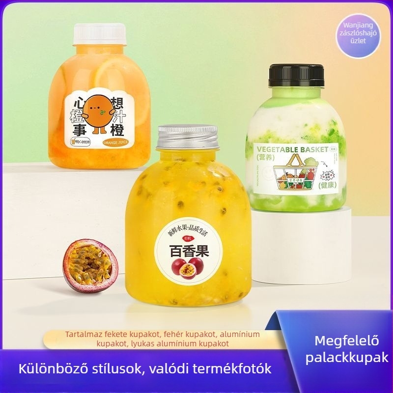 Egyszer használatos, átlátszó PET pohár fedővel, élelmiszer-minőségű, tej-tea és mangó-sago italokhoz.