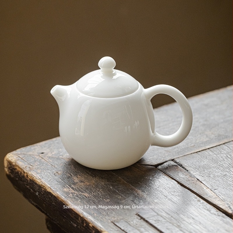 Miyan kerámia teáskanna teázáshoz, víz és tea elválasztással, fehér porcelán teáskészlet