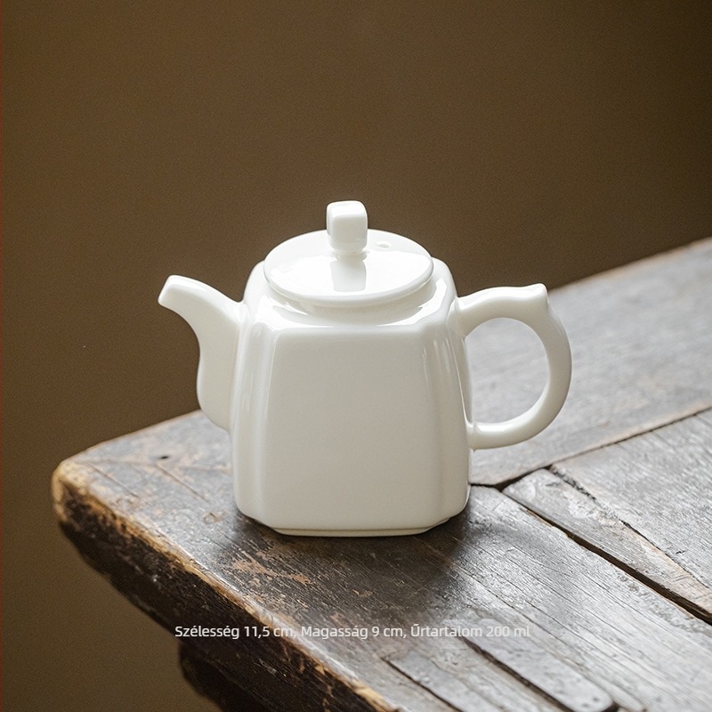 Miyan kerámia teáskanna teázáshoz, víz és tea elválasztással, fehér porcelán teáskészlet