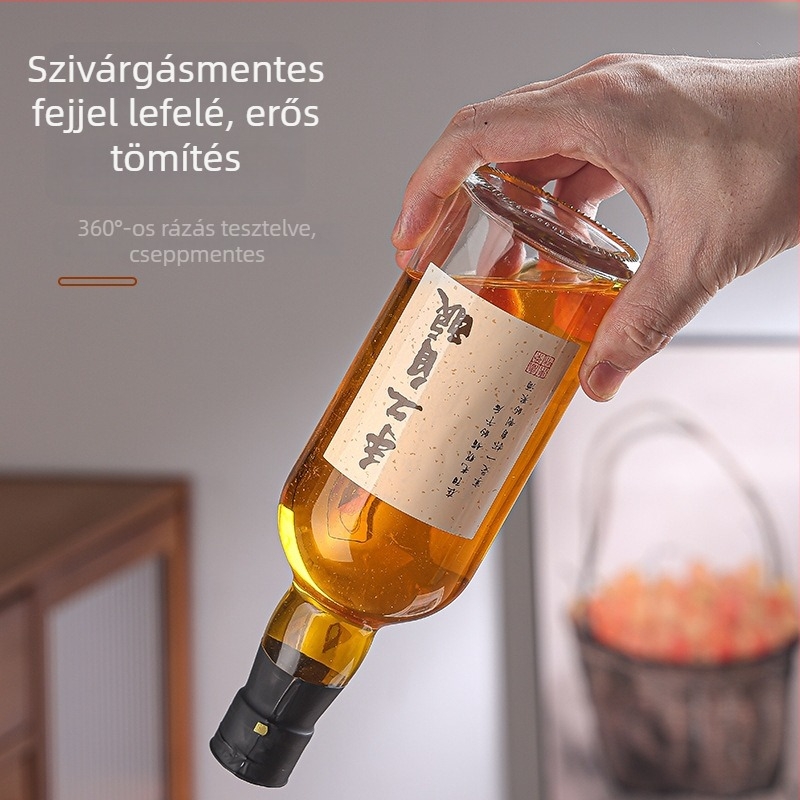 500 ml-es üveg gyümölcsborhoz, átlátszó, vastagabb üveg, házi szilvabor készítéséhez