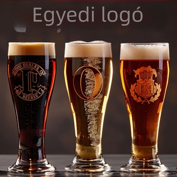 Üvegpohár sörfőzéshez, kézműves sörhöz, nagy kapacitású 501–600 ml, átlátszó, modern letisztult stílus bárhoz